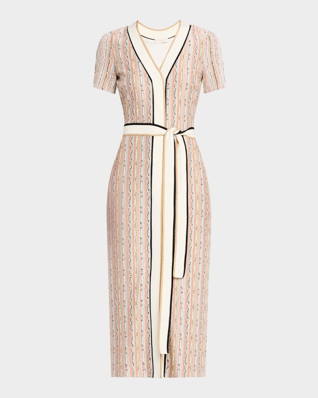 Ronda Sequined Knit Midi Dress